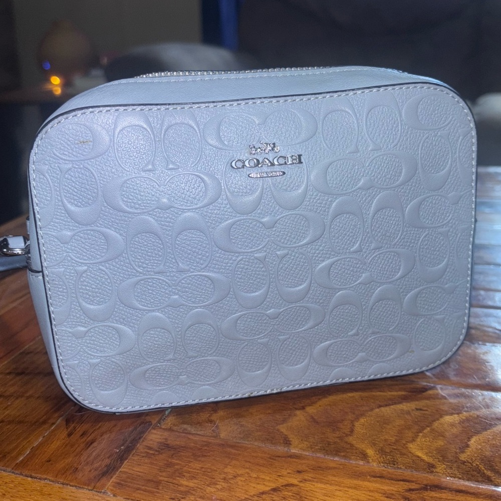Small baby blue coach cross body